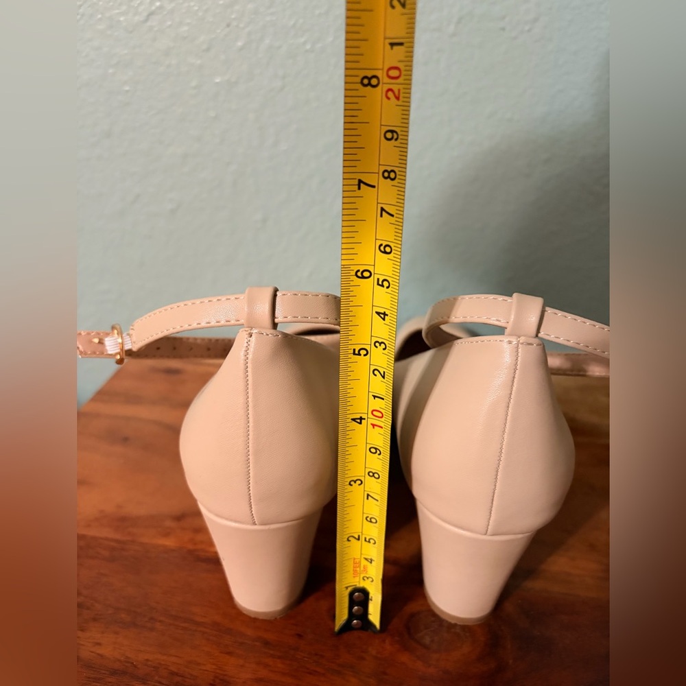 Cream Mary Jane Heels - Picture 9 of 13